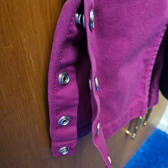 Allen B. by Allen Schwartz Pink Zip-Up Jeans With Silver Tone Buttons - Size 6 - Picture 12 of 16